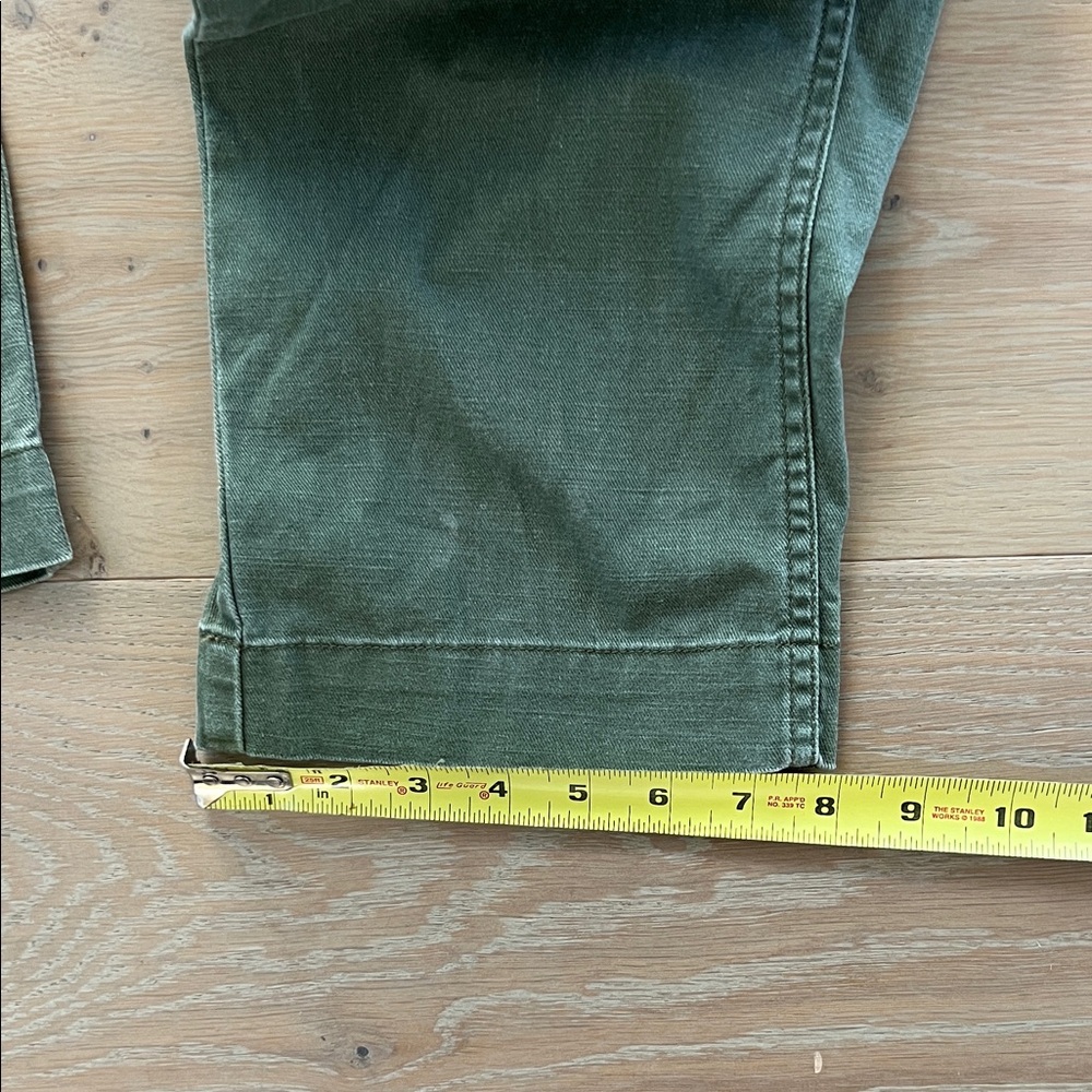 Madewell Sage Green Cargo Jeans Straight Leg Pants Sz 28 - Picture 13 of 17